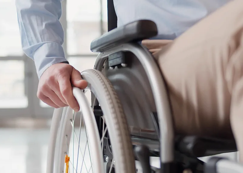 Man in wheel chair