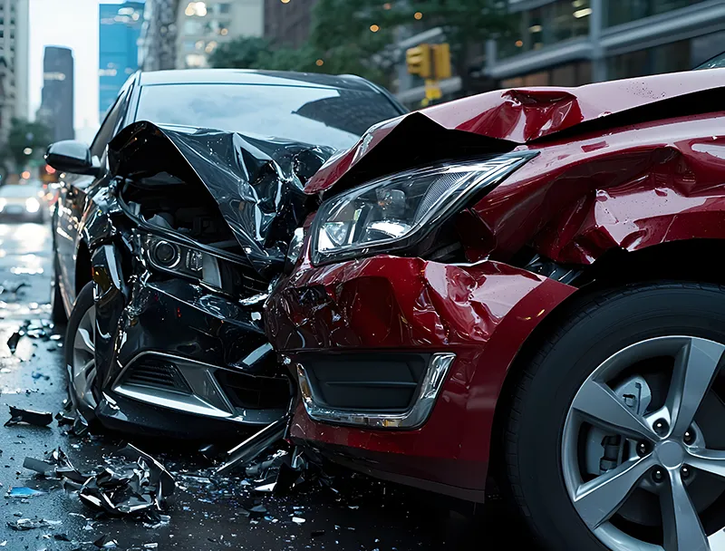 Head-on car crash in Denver