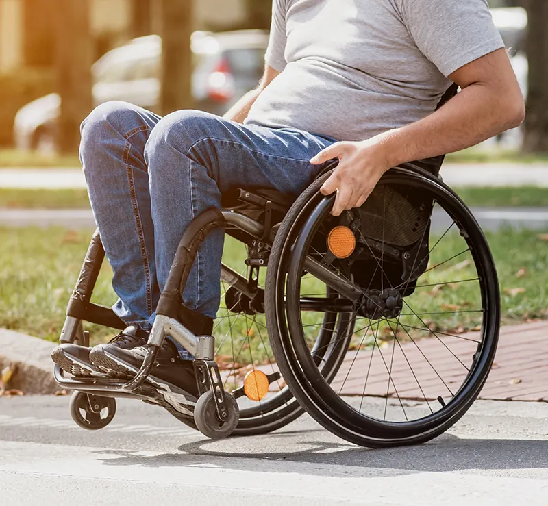 Man in wheelchair